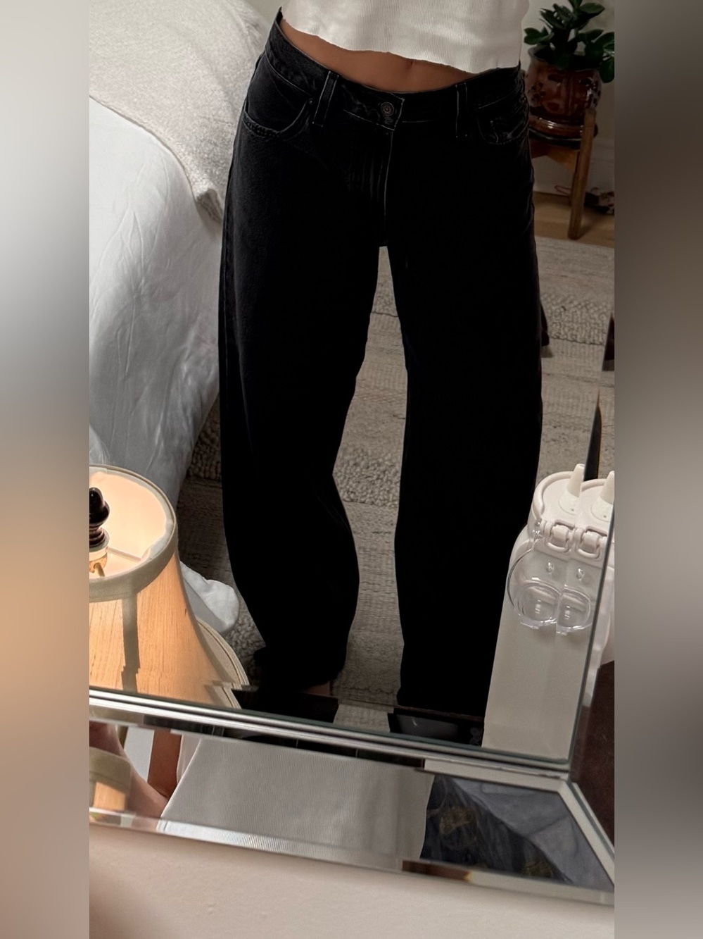 Size 26 Levi's Baggy Dad Jean in black wash